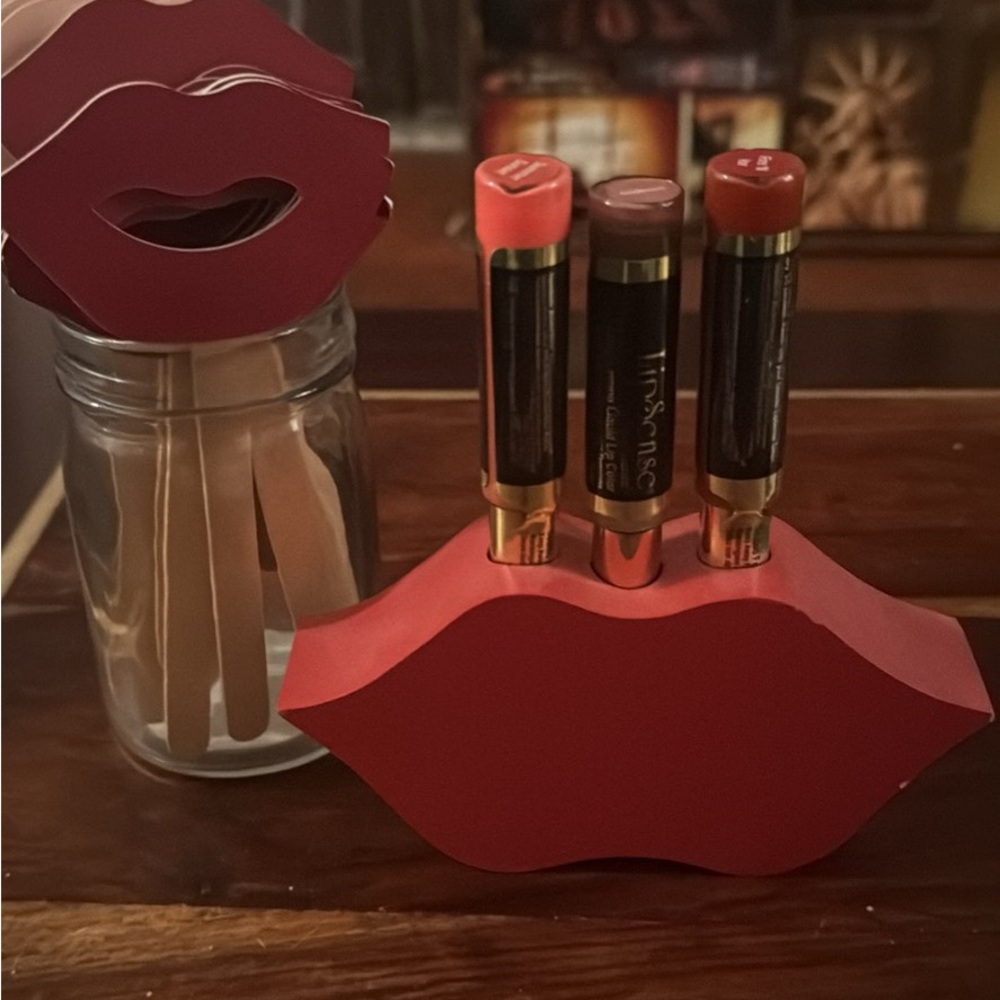 LipSense Lipstick Trio with Red Holder